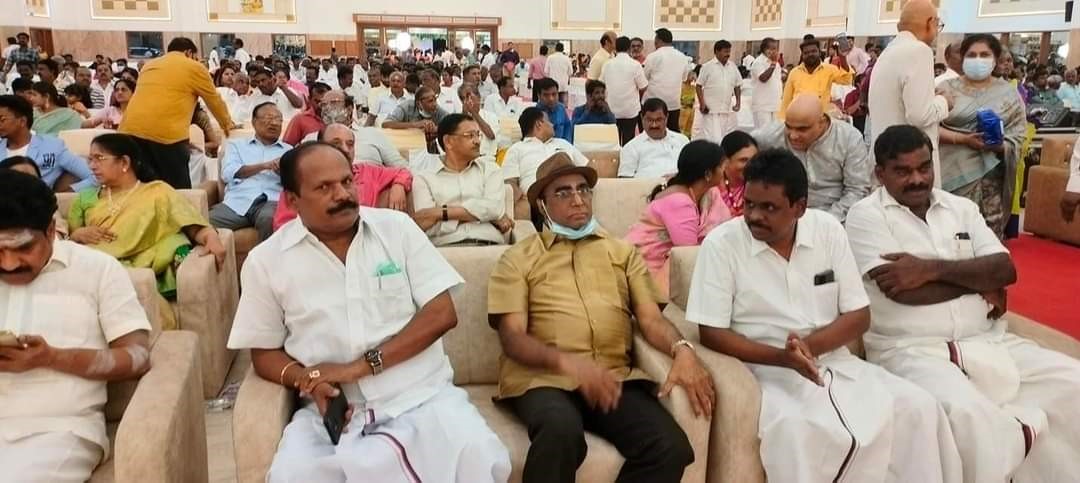 Attended Hon Minister KKSSR Ramchandran Family marriage @Udayar convention centre in Chennai